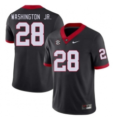 Men #28 Marcus Washington Jr. Georgia Bulldogs College Football Jerseys Stitched-Black Men #28 Marcus Washington Jr. Georgia Bulldogs College Football Jerseys Stitched-Black