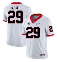 Men #29 Gabe Harris Georgia Bulldogs College Football Jerseys Stitched-White Men #29 Gabe Harris Georgia Bulldogs College Football Jerseys Stitched-White