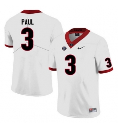 Men #3 Andrew Paul Georgia Bulldogs College Football Jerseys Sale-White Men #3 Andrew Paul Georgia Bulldogs College Football Jerseys Sale-White