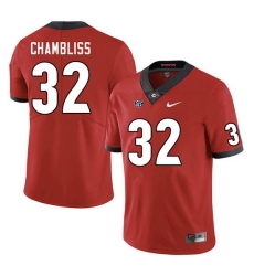 Men #32 Chaz Chambliss Georgia Bulldogs College Football Jerseys Sale-Red Men #32 Chaz Chambliss Georgia Bulldogs College Football Jerseys Sale-Red