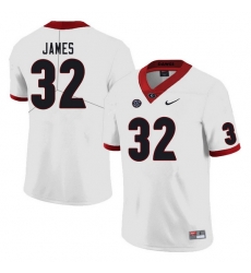 Men #32 Ty James Georgia Bulldogs College Football Jerseys Sale-White Men #32 Ty James Georgia Bulldogs College Football Jerseys Sale-White