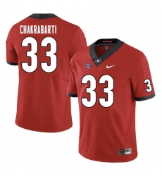 Men #33 Kaustov Chakrabarti Georgia Bulldogs College Football Jerseys Sale-Red Men #33 Kaustov Chakrabarti Georgia Bulldogs College Football Jerseys Sale-Red