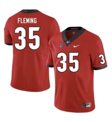Men #35 Jacob Fleming Georgia Bulldogs College Football Jerseys Sale-Red Men #35 Jacob Fleming Georgia Bulldogs College Football Jerseys Sale-Red