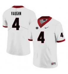 Men #4 Sam Vaughn Georgia Bulldogs College Football Jerseys-White Men #4 Sam Vaughn Georgia Bulldogs College Football Jerseys-White