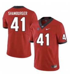 Men #41 Denton Shamburger Georgia Bulldogs College Football Jerseys Sale-Red Men #41 Denton Shamburger Georgia Bulldogs College Football Jerseys Sale-Red
