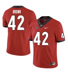 Men #42 Matthew Brown Georgia Bulldogs College Football Jerseys Sale-Red Men #42 Matthew Brown Georgia Bulldogs College Football Jerseys Sale-Red