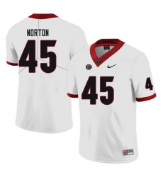 Men #45 Bill Norton Georgia Bulldogs College Football Jerseys white Men #45 Bill Norton Georgia Bulldogs College Football Jerseys white