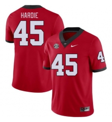 Men #45 Jacob Hardie Georgia Bulldogs College Football Jerseys Stitched-Red Men #45 Jacob Hardie Georgia Bulldogs College Football Jerseys Stitched-Red