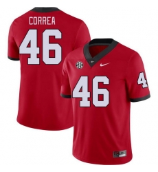 Men #46 Andrew Correa Georgia Bulldogs College Football Jerseys Stitched-Red Men #46 Andrew Correa Georgia Bulldogs College Football Jerseys Stitched-Red