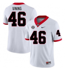 Men #46 George Vining Georgia Bulldogs College Football Jerseys Stitched-White Men #46 George Vining Georgia Bulldogs College Football Jerseys Stitched-White