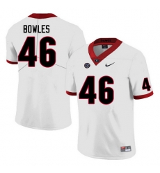 Men #46 Payton Bowles Georgia Bulldogs College Football Jerseys Sale-White Anniversary Men #46 Payton Bowles Georgia Bulldogs College Football Jerseys Sale-White Anniversary