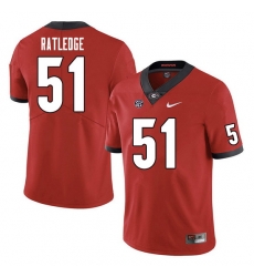 Men #51 Tate Ratledge Georgia Bulldogs College Football Jerseys Sale-Red Men #51 Tate Ratledge Georgia Bulldogs College Football Jerseys Sale-Red