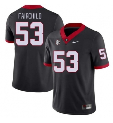 Men #53 Dylan Fairchild Georgia Bulldogs College Football Jerseys Stitched-Black Men #53 Dylan Fairchild Georgia Bulldogs College Football Jerseys Stitched-Black