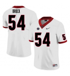 Men #54 Cade Brock Georgia Bulldogs College Football Jerseys Sale-White Men #54 Cade Brock Georgia Bulldogs College Football Jerseys Sale-White