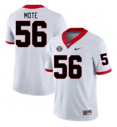 Men #56 William Mote Georgia Bulldogs College Football Jerseys Stitched-White Men #56 William Mote Georgia Bulldogs College Football Jerseys Stitched-White