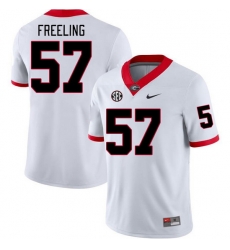 Men #57 Monroe Freeling Georgia Bulldogs College Football Jerseys Stitched-White Men #57 Monroe Freeling Georgia Bulldogs College Football Jerseys Stitched-White