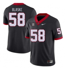 Men #58 Austin Blaske Georgia Bulldogs College Football Jerseys Stitched-Black Men #58 Austin Blaske Georgia Bulldogs College Football Jerseys Stitched-Black