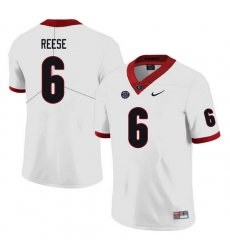 Men #6 Otis Reese Georgia Bulldogs College Football Jerseys Sale-white Men #6 Otis Reese Georgia Bulldogs College Football Jerseys Sale-white