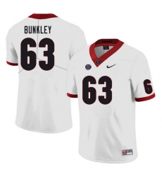 Men #63 Brandon Bunkley Georgia Bulldogs College Football Jerseys Sale-White Men #63 Brandon Bunkley Georgia Bulldogs College Football Jerseys Sale-White