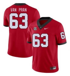 Men #63 Sedrick Van Pran Georgia Bulldogs College Football Jerseys Stitched-Red Men #63 Sedrick Van Pran Georgia Bulldogs College Football Jerseys Stitched-Red