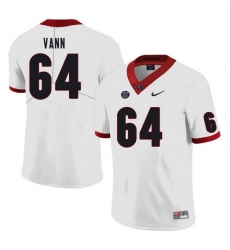 Men #64 David Vann Georgia Bulldogs College Football Jerseys Sale-White Men #64 David Vann Georgia Bulldogs College Football Jerseys Sale-White