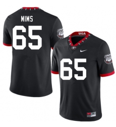 Men #65 Amarius Mims Georgia Bulldogs 100th Anniversary College Football Jerseys Sale-100th Black Men #65 Amarius Mims Georgia Bulldogs 100th Anniversary College Football Jerseys Sale-100th Black