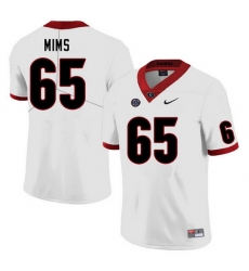 Men #65 Amarius Mims Georgia Bulldogs College Football Jerseys Sale-White Men #65 Amarius Mims Georgia Bulldogs College Football Jerseys Sale-White
