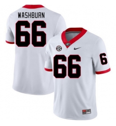 Men #66 Jonathan Washburn Georgia Bulldogs College Football Jerseys Stitched-White Men #66 Jonathan Washburn Georgia Bulldogs College Football Jerseys Stitched-White