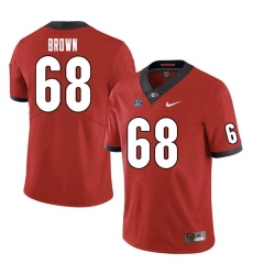 Men #68 Chris Brown Georgia Bulldogs College Football Jerseys Sale-Red Men #68 Chris Brown Georgia Bulldogs College Football Jerseys Sale-Red