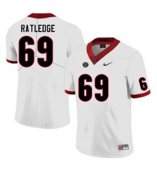 Men #69 Tate Ratledge Georgia Bulldogs College Football Jerseys Sale-White Men #69 Tate Ratledge Georgia Bulldogs College Football Jerseys Sale-White