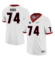 Men #74 Drew Bobo Georgia Bulldogs College Football Jerseys Sale-White Men #74 Drew Bobo Georgia Bulldogs College Football Jerseys Sale-White