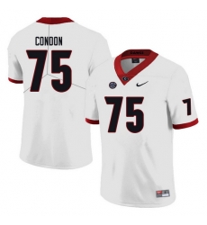Men #75 Owen Condon Georgia Bulldogs College Football Jerseys Sale-white Men #75 Owen Condon Georgia Bulldogs College Football Jerseys Sale-white