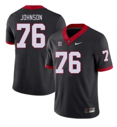 Men #76 Miles Johnson Georgia Bulldogs College Football Jerseys Stitched-Black Men #76 Miles Johnson Georgia Bulldogs College Football Jerseys Stitched-Black