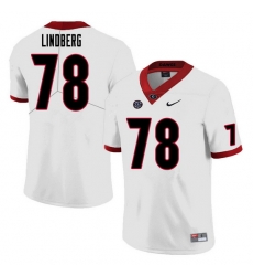 Men #78 Chad Lindberg Georgia Bulldogs College Football Jerseys Sale-White Men #78 Chad Lindberg Georgia Bulldogs College Football Jerseys Sale-White