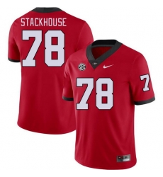 Men #78 Nazir Stackhouse Georgia Bulldogs College Football Jerseys Stitched-Red Men #78 Nazir Stackhouse Georgia Bulldogs College Football Jerseys Stitched-Red