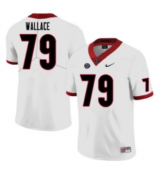 Men #79 Weston Wallace Georgia Bulldogs College Football Jerseys Sale-White Men #79 Weston Wallace Georgia Bulldogs College Football Jerseys Sale-White