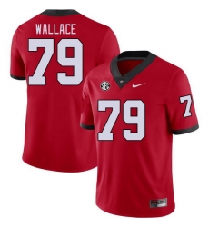 Men #79 Weston Wallace Georgia Bulldogs College Football Jerseys Stitched-Red Men #79 Weston Wallace Georgia Bulldogs College Football Jerseys Stitched-Red