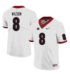 Men #8 Divaad Wilson Georgia Bulldogs College Football Jerseys Sale-White Men #8 Divaad Wilson Georgia Bulldogs College Football Jerseys Sale-White