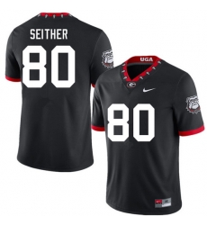 Men #80 Brett Seither Georgia Bulldogs 100th Anniversary College Football Jerseys Sale-100th Black Men #80 Brett Seither Georgia Bulldogs 100th Anniversary College Football Jerseys Sale-100th Black