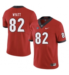 Men #82 Kolby Wyatt Georgia Bulldogs College Football Jerseys red Men #82 Kolby Wyatt Georgia Bulldogs College Football Jerseys red
