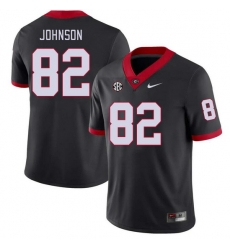 Men #82 Logan Johnson Georgia Bulldogs College Football Jerseys Stitched-Black Men #82 Logan Johnson Georgia Bulldogs College Football Jerseys Stitched-Black