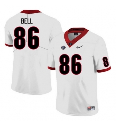 Men #86 Dillon Bell Georgia Bulldogs College Football Jerseys Sale-White Men #86 Dillon Bell Georgia Bulldogs College Football Jerseys Sale-White