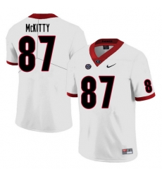 Men #87 Tre McKitty Georgia Bulldogs College Football Jerseys Sale-White Men #87 Tre McKitty Georgia Bulldogs College Football Jerseys Sale-White