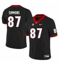 Men #87 Tyler Simmons Georgia Bulldogs College Football Jerseys-Black Men #87 Tyler Simmons Georgia Bulldogs College Football Jerseys-Black