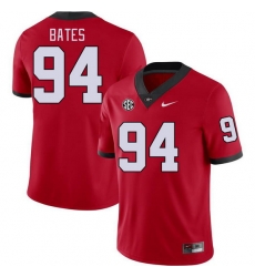 Men #94 Henry Bates Georgia Bulldogs College Football Jerseys Stitched-Red Men #94 Henry Bates Georgia Bulldogs College Football Jerseys Stitched-Red