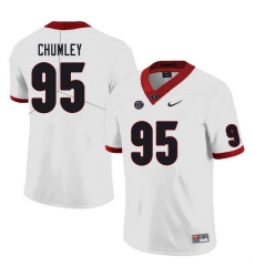 Men #95 Noah Chumley Georgia Bulldogs College Football Jerseys Sale-White Men #95 Noah Chumley Georgia Bulldogs College Football Jerseys Sale-White
