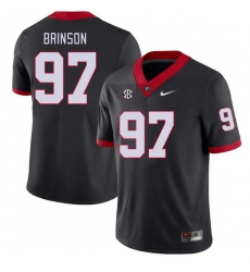 Men #97 Warren Brinson Georgia Bulldogs College Football Jerseys Stitched-Black Men #97 Warren Brinson Georgia Bulldogs College Football Jerseys Stitched-Black