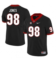 Men #98 Noah Jones Georgia Bulldogs College Football Jerseys Sale-Black Men #98 Noah Jones Georgia Bulldogs College Football Jerseys Sale-Black