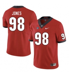 Men #98 Noah Jones Georgia Bulldogs College Football Jerseys Sale-Red Men #98 Noah Jones Georgia Bulldogs College Football Jerseys Sale-Red