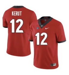 Men Georgia Bulldogs #12 Christian Kerut College Football Jerseys Sale-Red Men Georgia Bulldogs #12 Christian Kerut College Football Jerseys Sale-Red